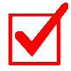 Red checkbox icon