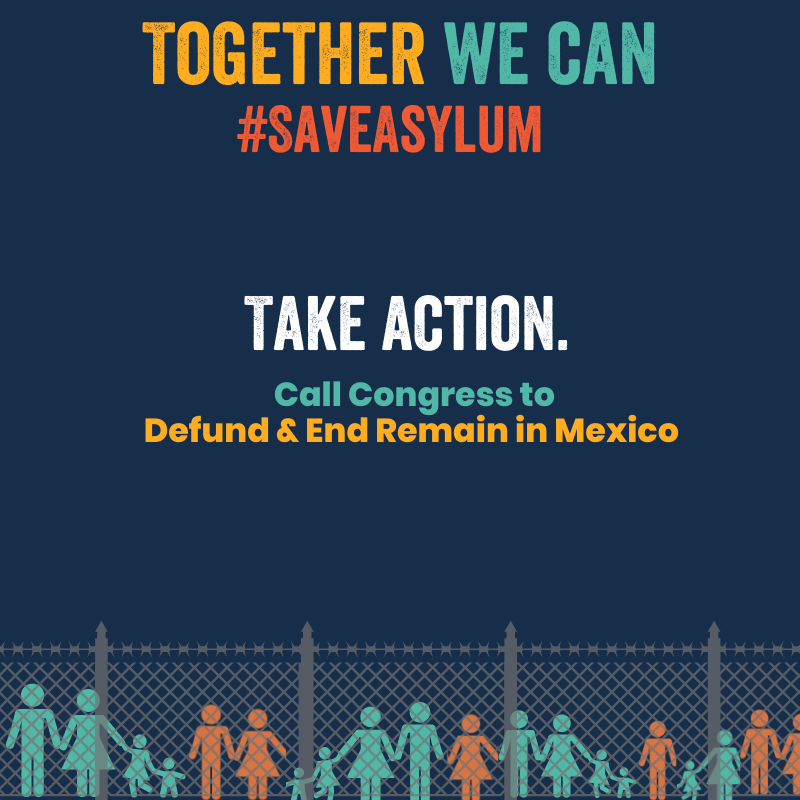 Graphic that says in bold letters, "Together we can #SaveAsylum"