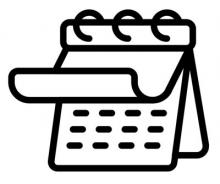 Illustration of pages flipping on a calendar